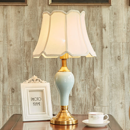 Bedside Table Ceramic Lamp - Warm Creative Living Room Household Lamp