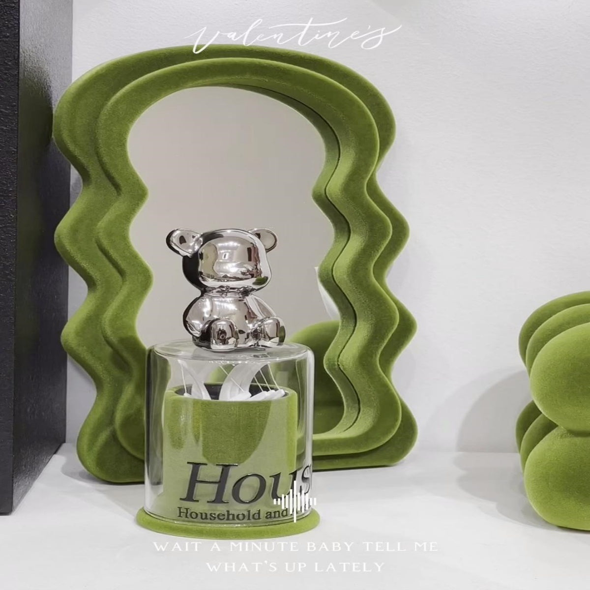 Velvet Decorative Table Mirror