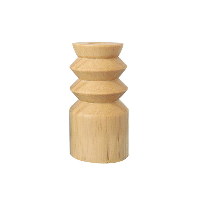Nordic Solid Wood Candle Holder