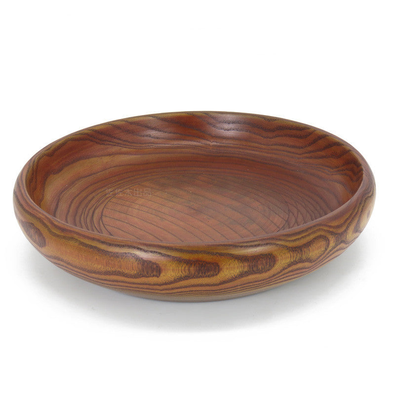 Minimalist Wooden Bowl - Solid Wood Fruit & Salad Bowl