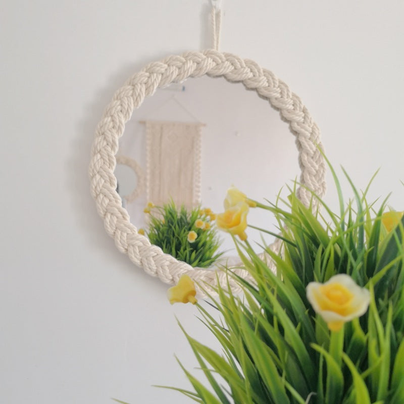 Nordic Handmade Tapestry Makeup Mirror