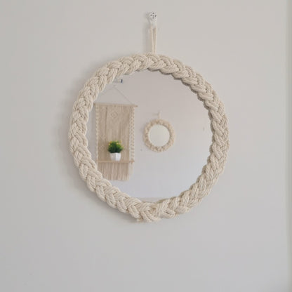 Nordic Handmade Tapestry Makeup Mirror