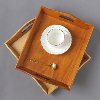Retro Rectangular Wooden Tea Tray