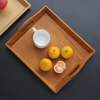Retro Rectangular Wooden Tea Tray
