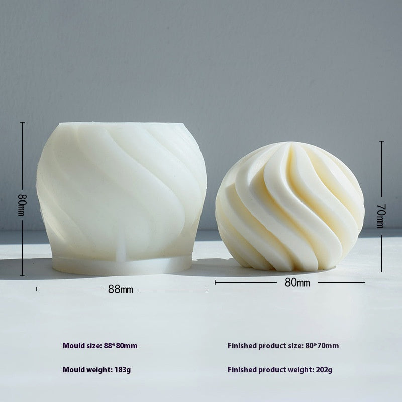 Aromatherapy Candle Mould Striped Cylinder Epoxy Plaster Decoration Geometric Cylinder