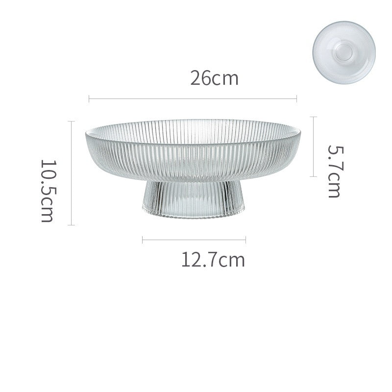 Premium Glass Fruit & Snacks Tray