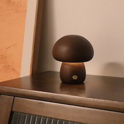 Wooden Home Decoration Mushroom Lamp