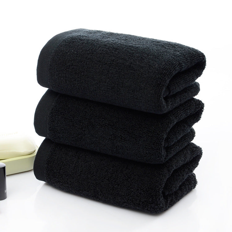 Minimal Luxury Full Black Cotton Towels - 21 Strands of Black Cotton Towels