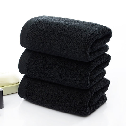 Minimal Luxury Full Black Cotton Towels - 21 Strands of Black Cotton Towels