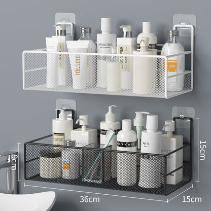 Wall-Mounted Bathroom Shelf No Drill - Bathroom Shampoo Organizer  - Toilet Accessories