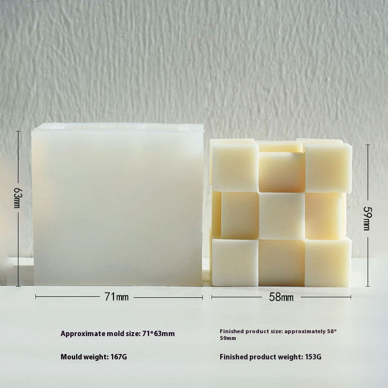 Aromatherapy Candle Mould Striped Cylinder Epoxy Plaster Decoration Geometric Cylinder