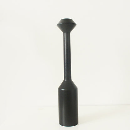 Modern simple black wooden candle holder