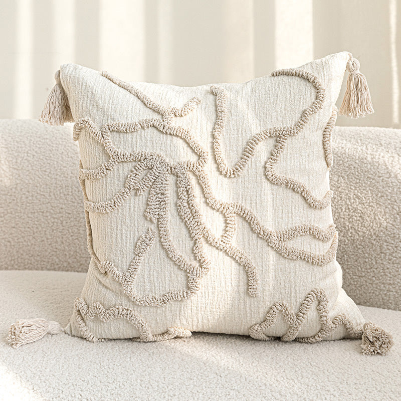 Three-dimensional Embroidery Sofa Throw Pillowcase