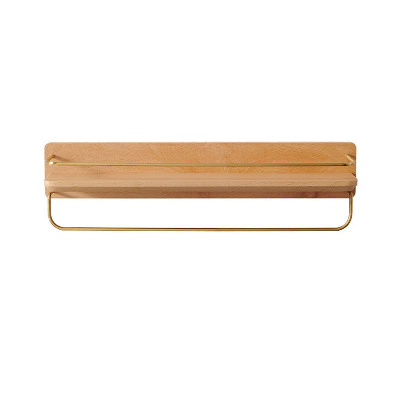 Solid Wood Bathroom Shelve - Wall Hanging Bathroom Shelf
