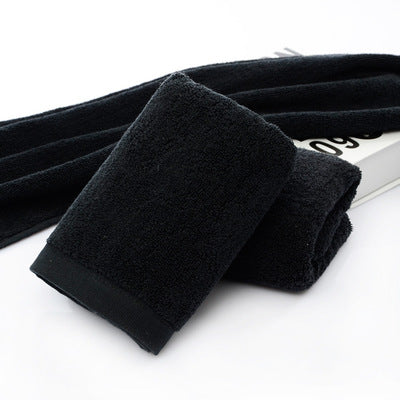 Minimal Luxury Full Black Cotton Towels - 21 Strands of Black Cotton Towels
