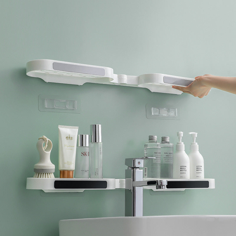 Foldable Bathroom Organizer Without Punching Holes - Luxury Bathroom Shelves