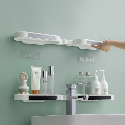 Foldable Bathroom Organizer Without Punching Holes - Luxury Bathroom Shelves