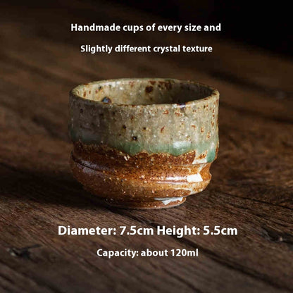 Retro Stoneware Bowl - Tea Bowl & Pot Tray - Aesthetic Style