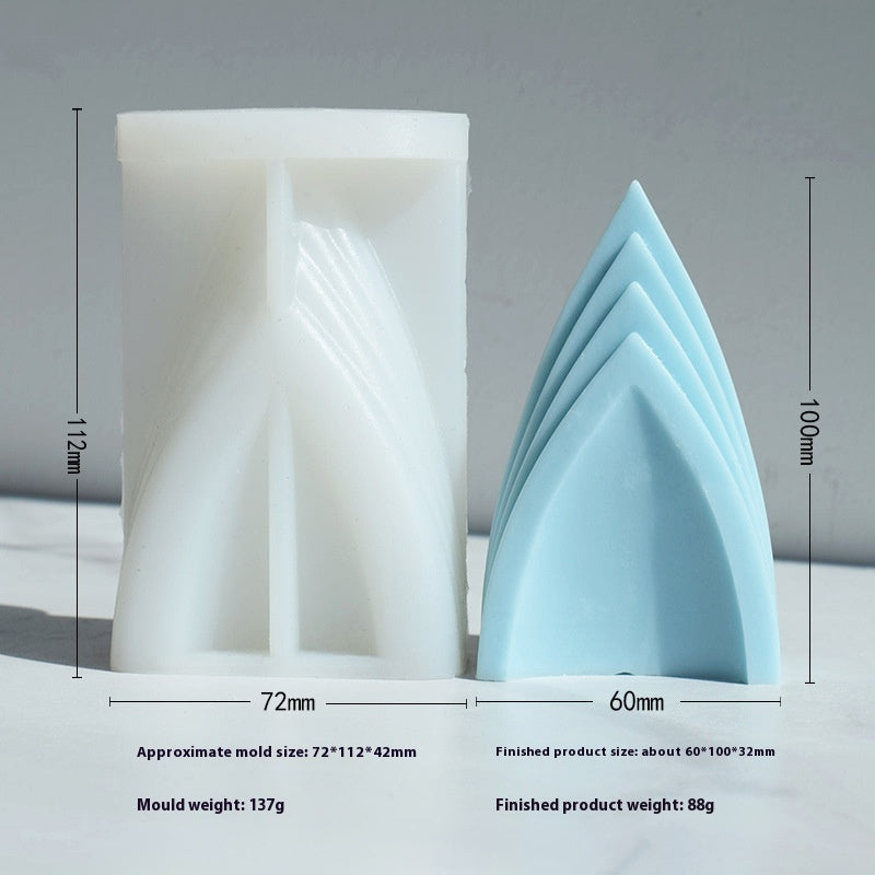 Aromatherapy Candle Mould Striped Cylinder Epoxy Plaster Decoration Geometric Cylinder