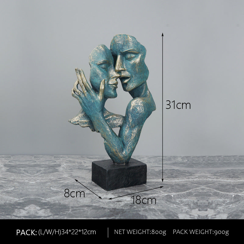 Couple Figure Home Decoration Sculpture