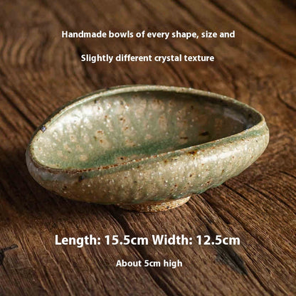 Retro Stoneware Bowl - Tea Bowl & Pot Tray - Aesthetic Style