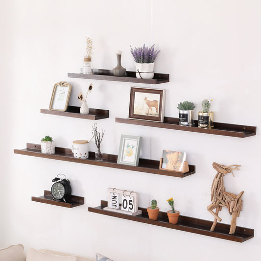 Living Room Storage - Wall Pine Wood Bookshelf - Bedroom Storage Board
