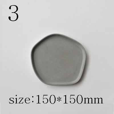 Concrete Decorative Dish With  Concrete Trays