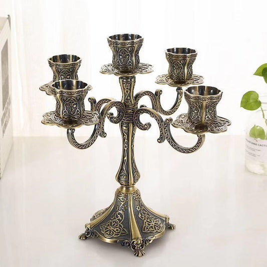 Luxury Retro Alloy Candle Holder