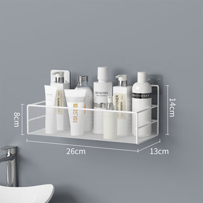 Wall-Mounted Bathroom Shelf No Drill - Bathroom Shampoo Organizer  - Toilet Accessories