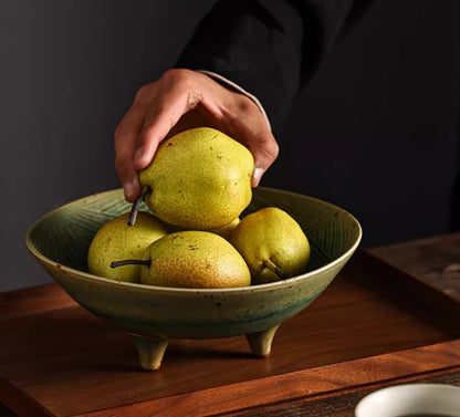 Coarse Pottery Fruit Plate - Household Bowl - Japanese Style