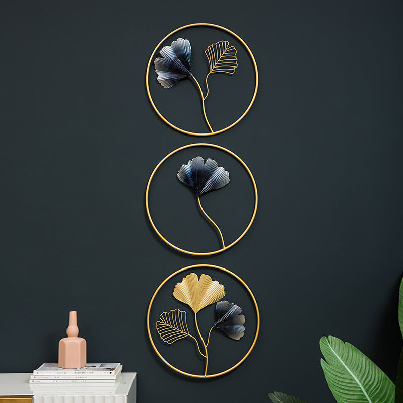 Background Wall Decoration -  Metal Ginkgo Biloba Wall Decor