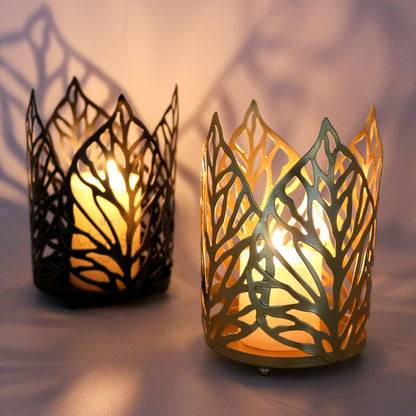 Nordic Hollow Leaf Candle Holder