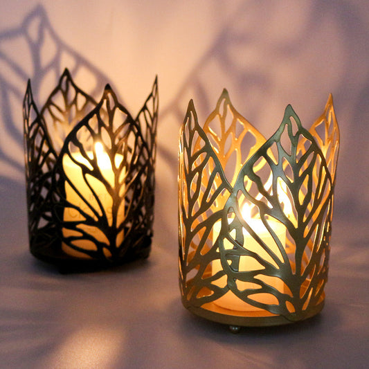 Nordic Hollow Leaf Candle Holder