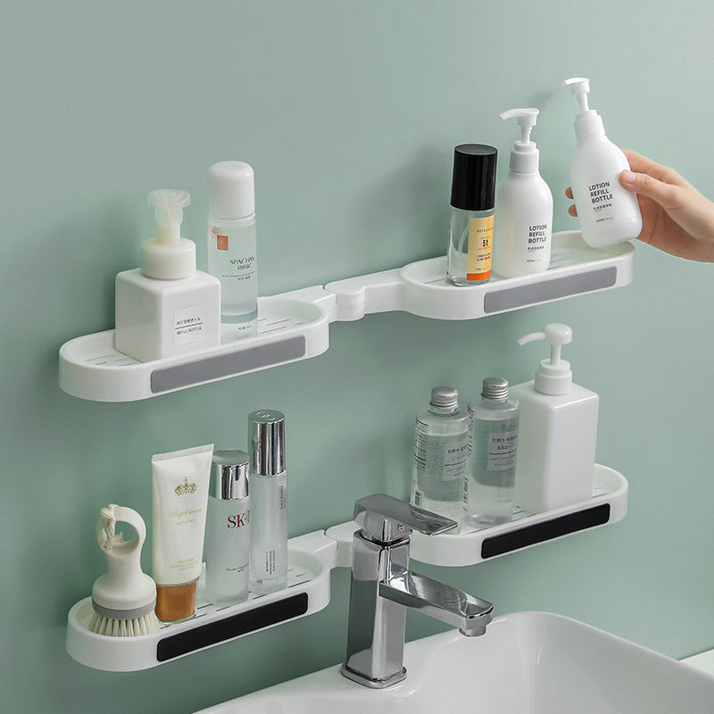Foldable Bathroom Organizer Without Punching Holes - Luxury Bathroom Shelves