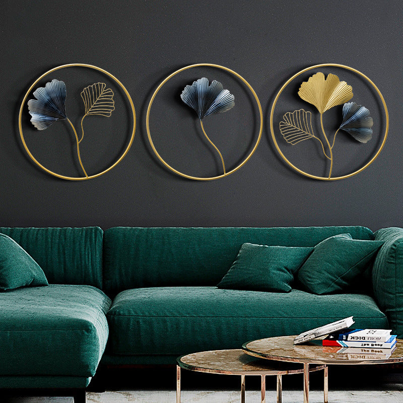 Background Wall Decoration -  Metal Ginkgo Biloba Wall Decor