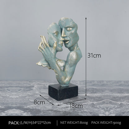 Couple Figure Home Decoration Sculpture