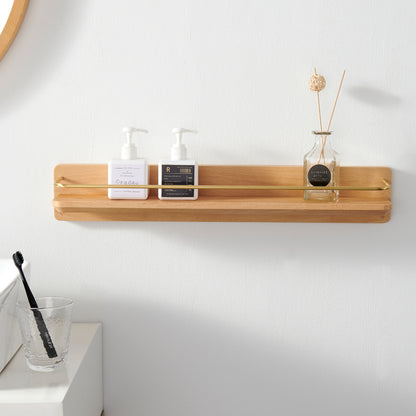 Solid Wood Bathroom Shelve - Wall Hanging Bathroom Shelf