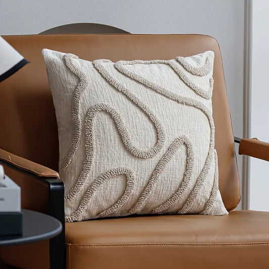 Solid Color Abstract Line Cushion Cover