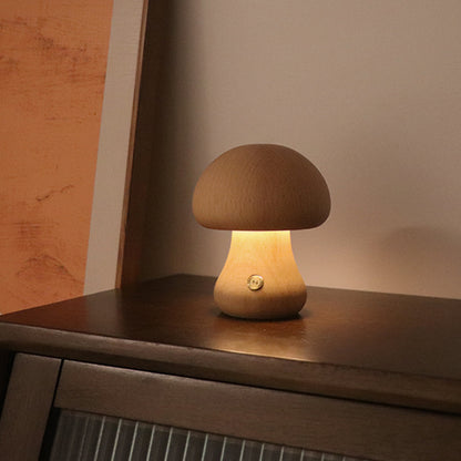 Wooden Home Decoration Mushroom Lamp