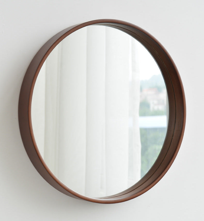 Simple Solid Wood Bathroom Mirror - Bedroom Hanging Mirror - Bathroom Decor Mirror