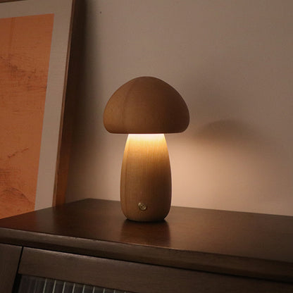 Wooden Home Decoration Mushroom Lamp