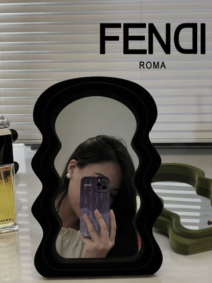 Velvet Decorative Table Mirror