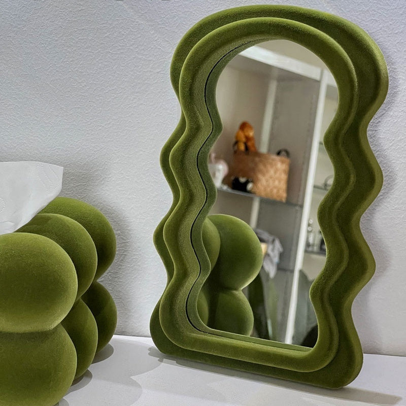 Velvet Decorative Table Mirror