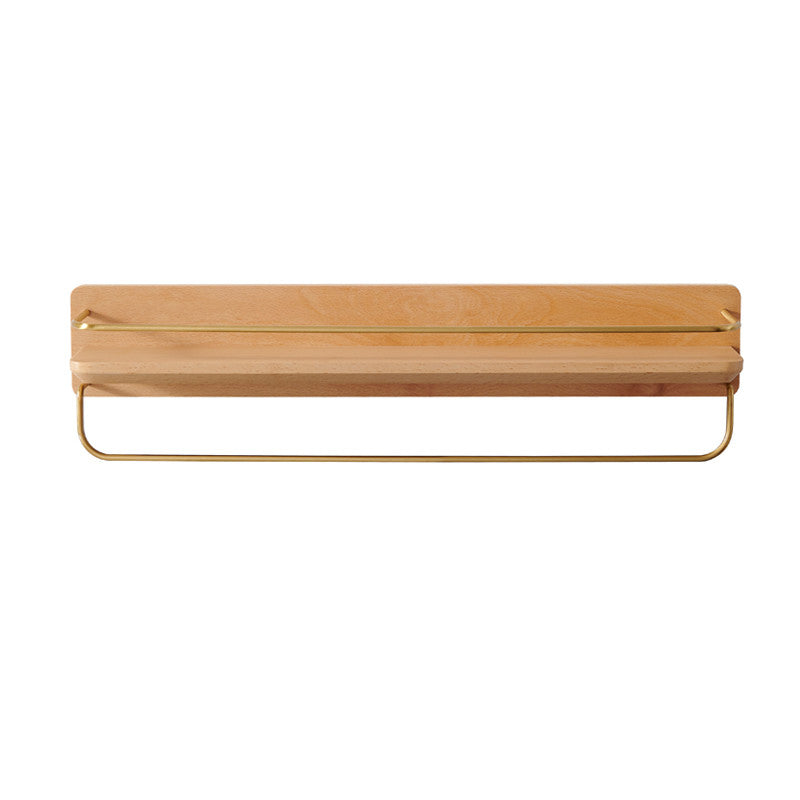 Solid Wood Bathroom Shelve - Wall Hanging Bathroom Shelf