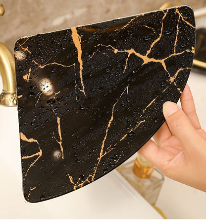 Light Luxury Triangle Bathroom Storage Shelf Vanity