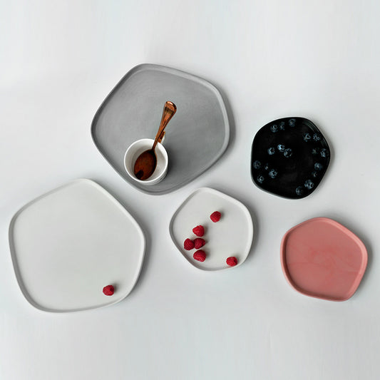 Concrete Decorative Dish With  Concrete Trays