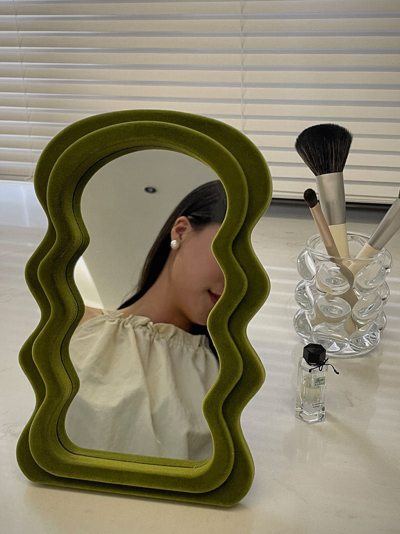 Velvet Decorative Table Mirror