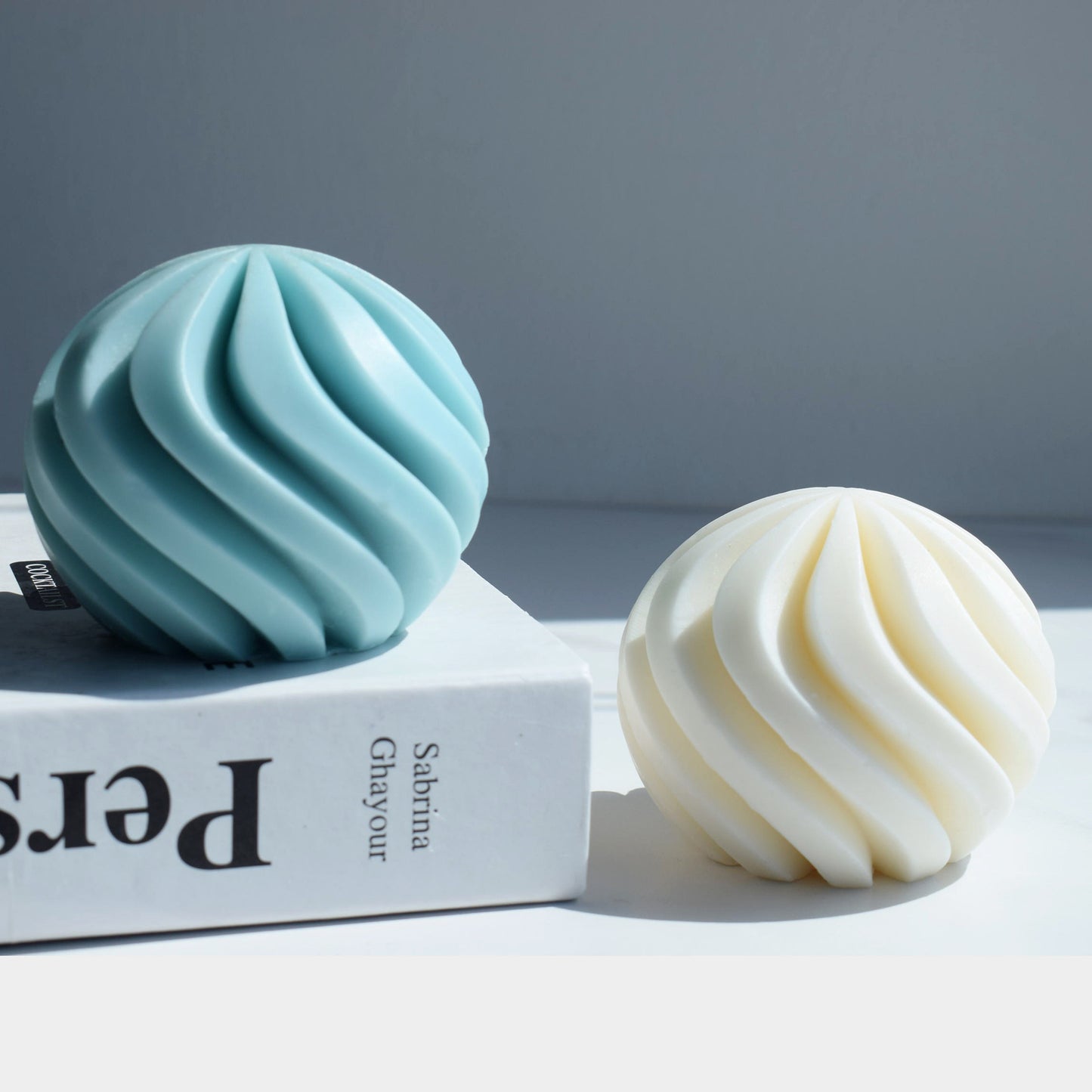 Aromatherapy Candle Mould Striped Cylinder Epoxy Plaster Decoration Geometric Cylinder