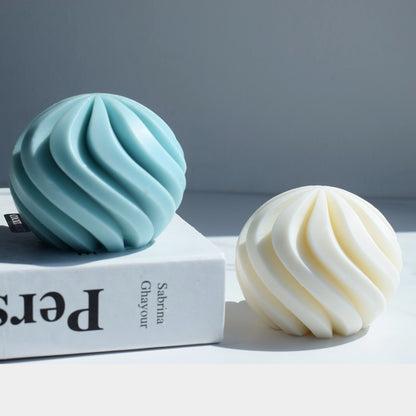 Aromatherapy Candle Mould Striped Cylinder Epoxy Plaster Decoration Geometric Cylinder