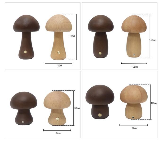 Wooden Home Decoration Mushroom Lamp